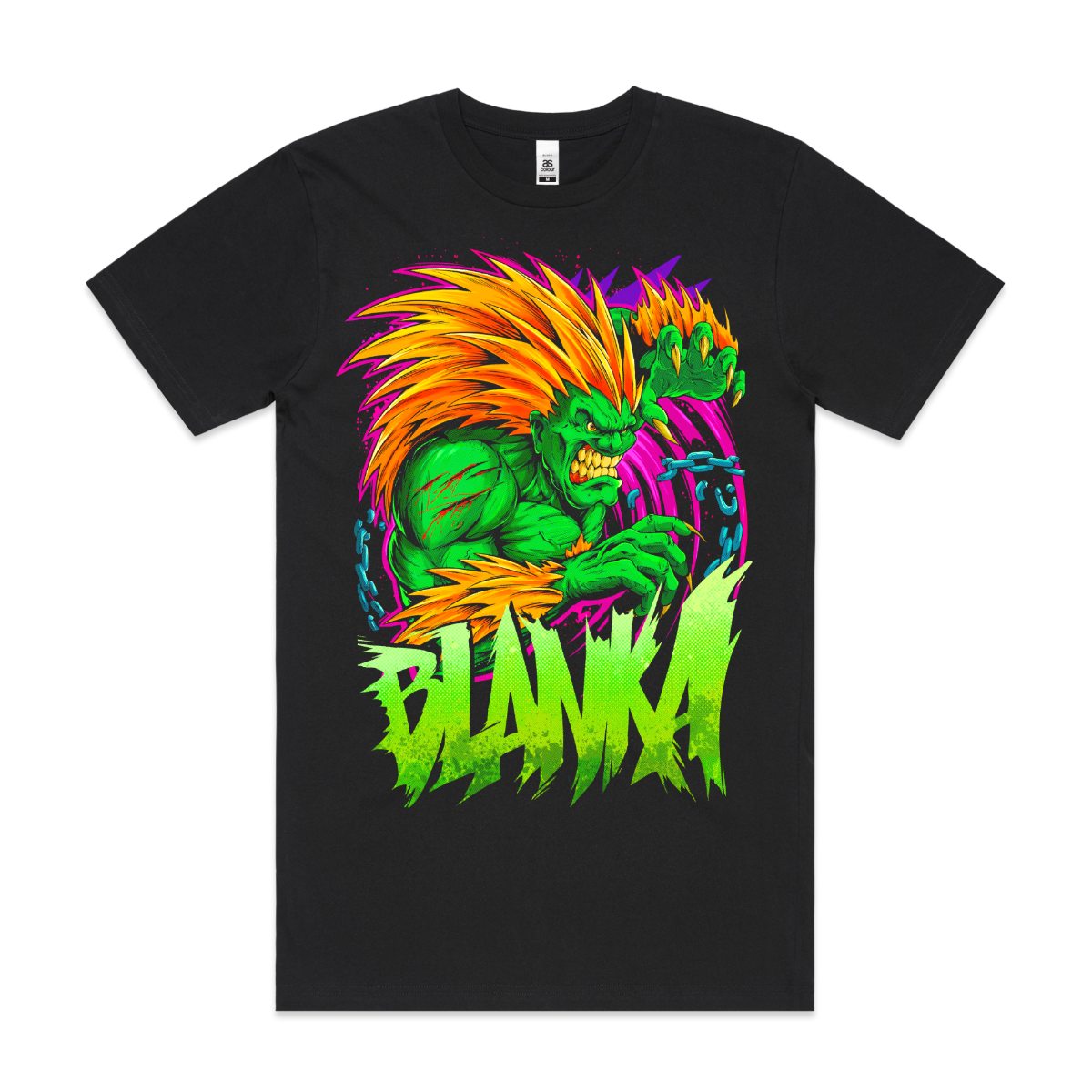 Street Fighters Blanka T-shirt Japanese Gaming Tee