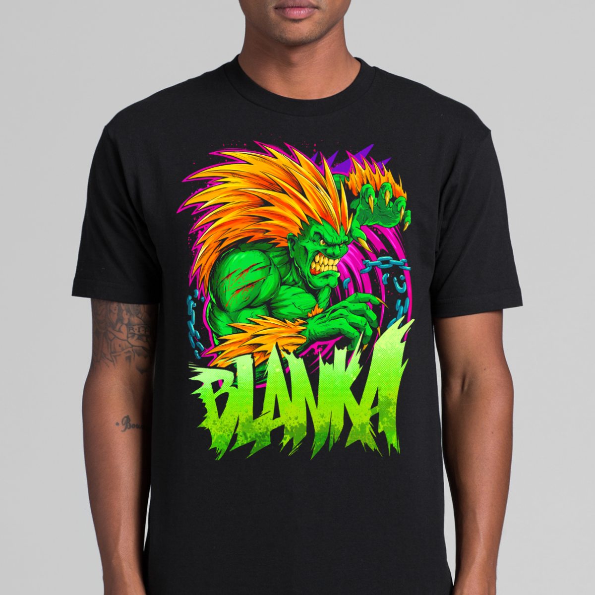 Street Fighters Blanka T-shirt Japanese Gaming Tee