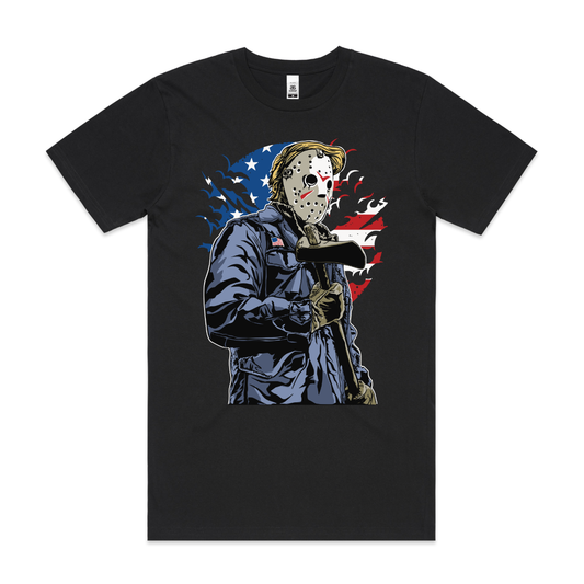Friday the 13th Horror movies T-Shirt Cotton Block Tee