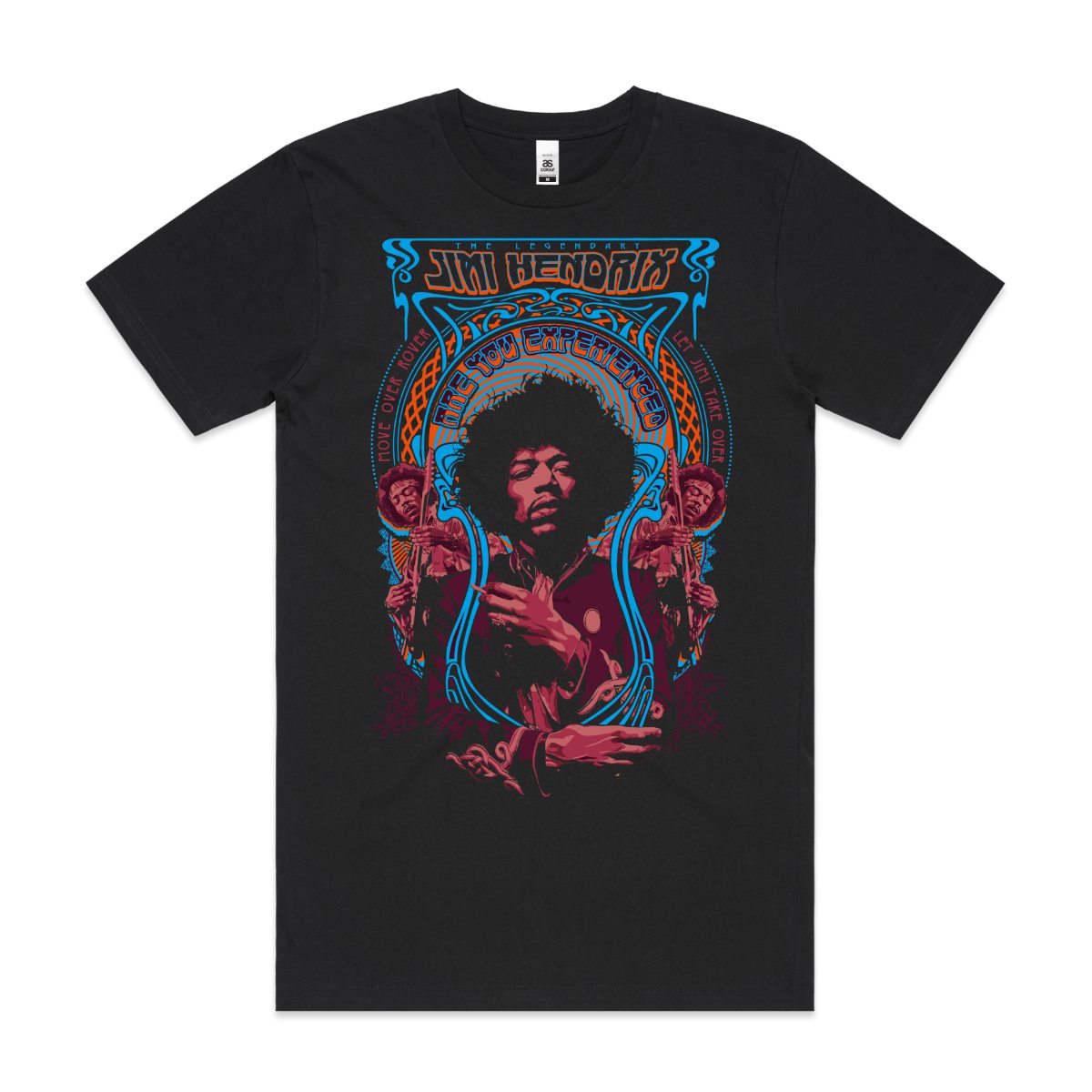 Jimi Hendrix V2 T-Shirt Guitar Hero Family Tee Music Rock And Roll