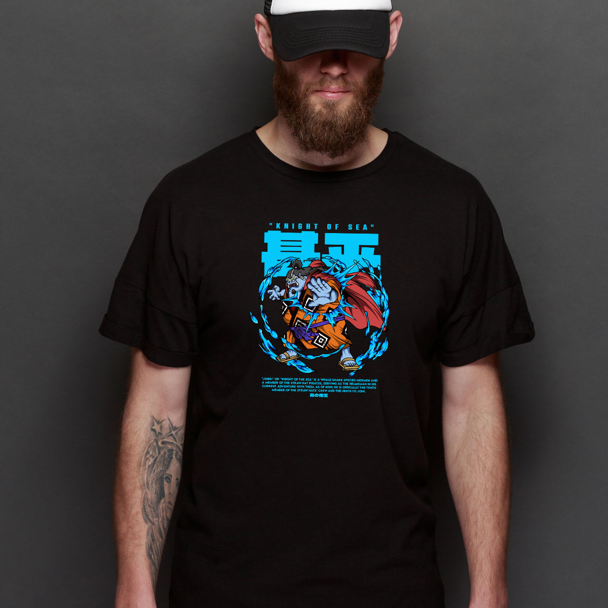 One Piece Knight Of The Sea Jinbei T-Shirt Japanese Anime Tee
