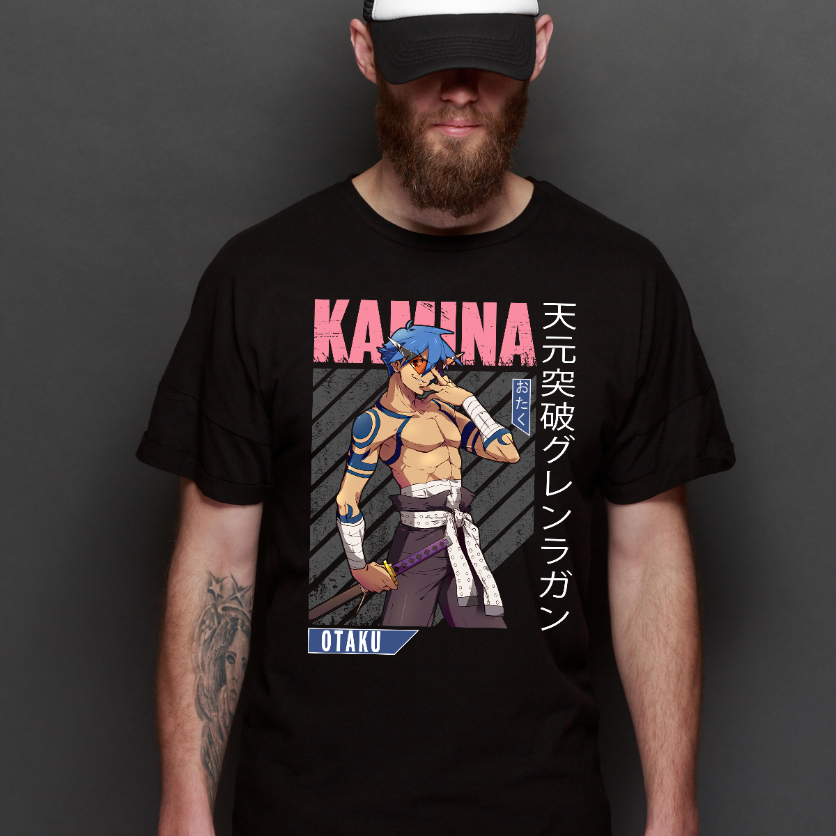Gurren Lagann Kamina V4 T-Shirt Japanese Anime Tee