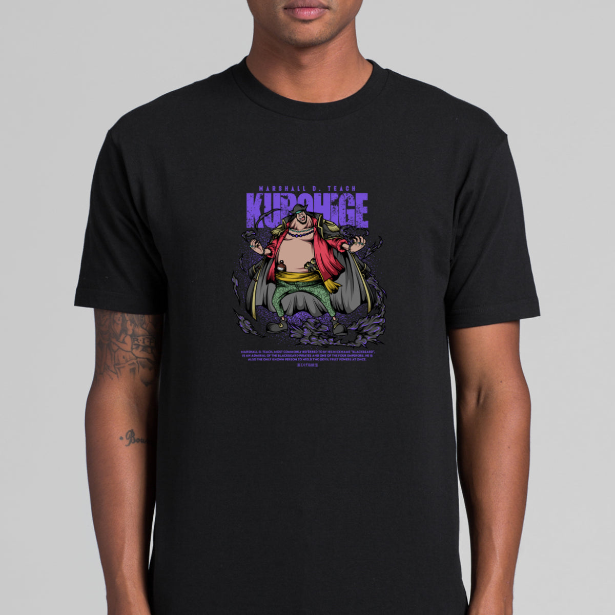 One Piece Kurohige Marshall D. Teach T-Shirt Japanese Anime Tee