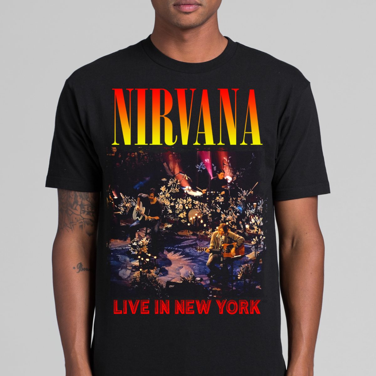 NIRVANA V4 T-Shirt Band Family Tee Music Rock And Roll