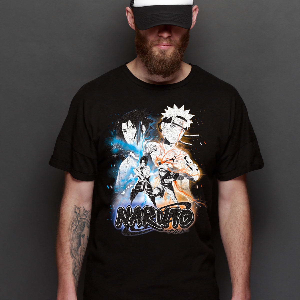 Naruto And Sasuke Ver 3 T-Shirt Japanese Anime Tee
