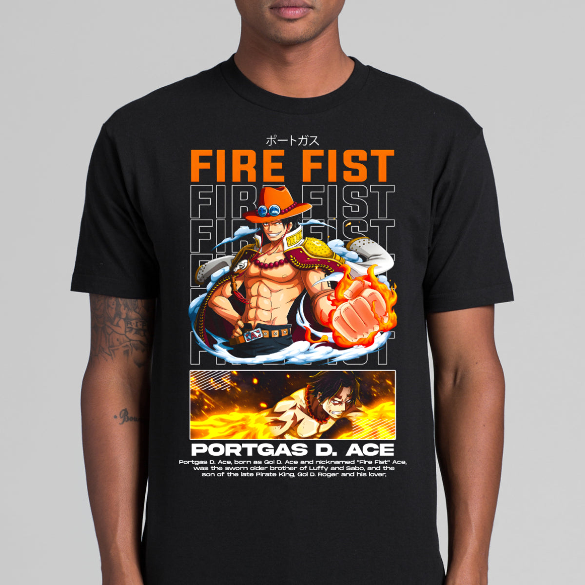 One Piece Portgas D. Ace V3 T-Shirt Japanese Anime Tee