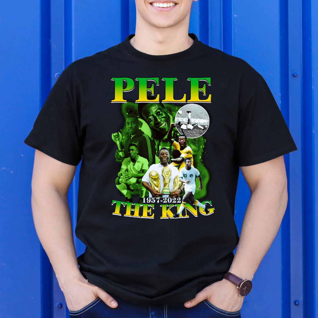 Pele The King of Football T-Shirt Sport Athlete Family Tee