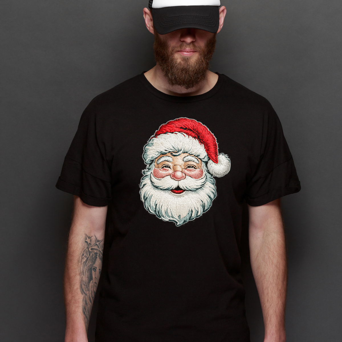 Santa Claus Christmas V6 T-Shirt Cartoon Tee