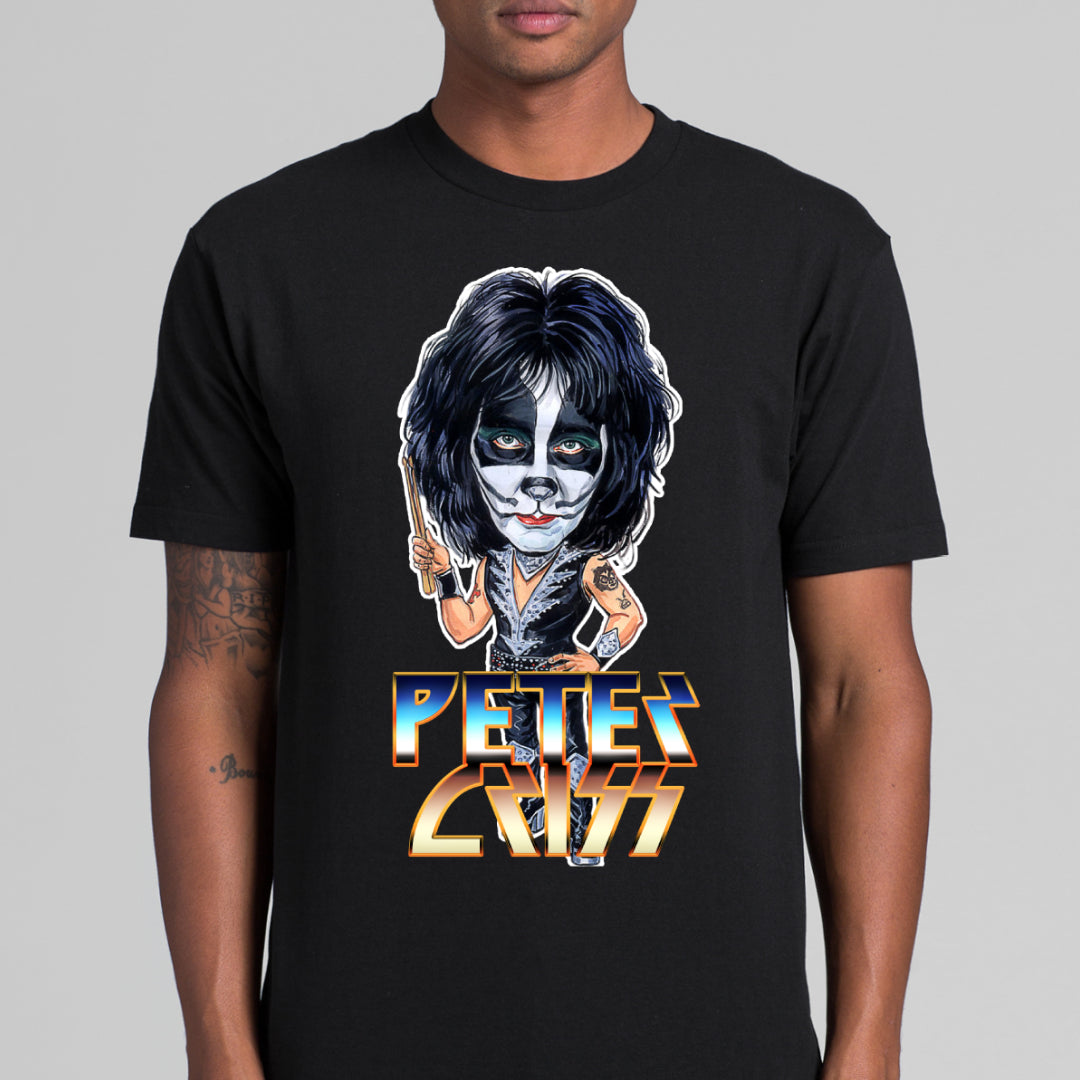 Kiss Peter Criss T-shirt Artist Family Music Heavy Metal Tee