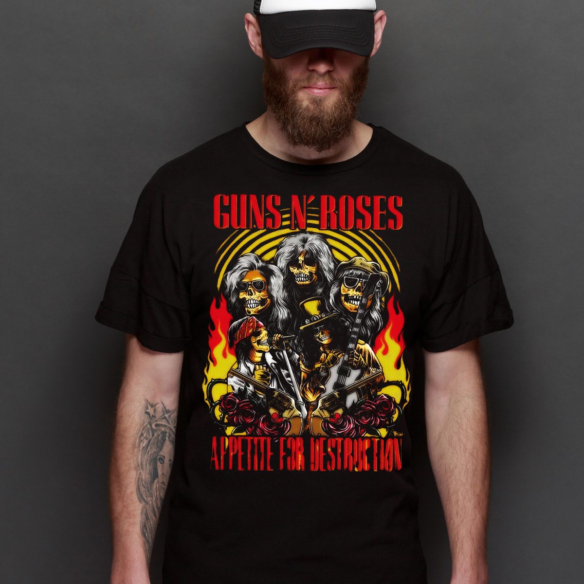 Guns N' Roses V24 T-Shirt Band Family Tee Music Rock And Roll