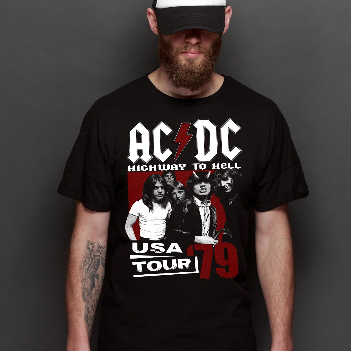 AC/DC V19 T-Shirt Band Family Tee Music Rock And Roll