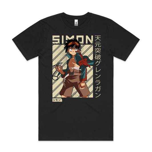 Tengen Toppa Gurren Lagann Simon V2 T-Shirt Japanese Anime Tee