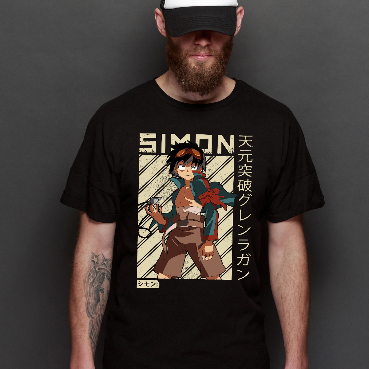 Tengen Toppa Gurren Lagann Simon V2 T-Shirt Japanese Anime Tee