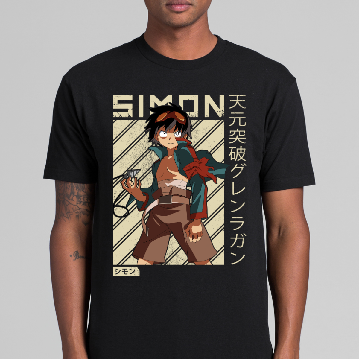 Tengen Toppa Gurren Lagann Simon V2 T-Shirt Japanese Anime Tee