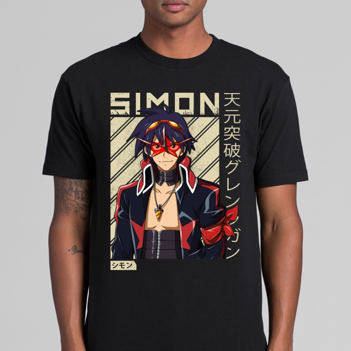 Tengen Toppa Gurren Lagann Simon V3 T-Shirt Japanese Anime Tee
