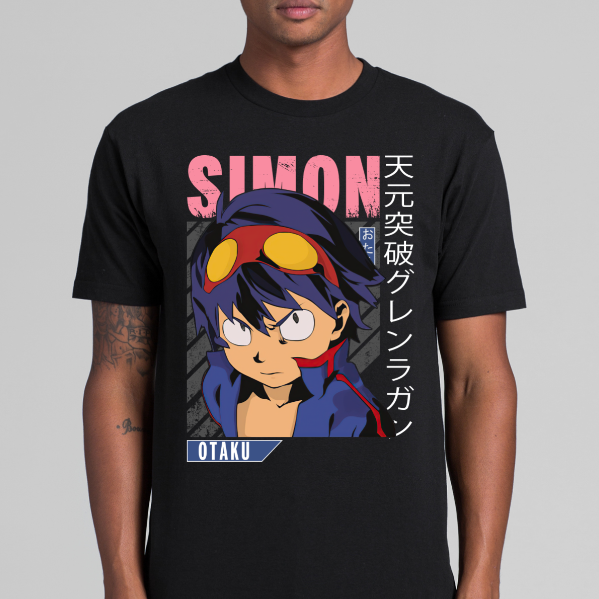 Tengen Toppa Gurren Lagann Simon V4 T-Shirt Japanese Anime Tee