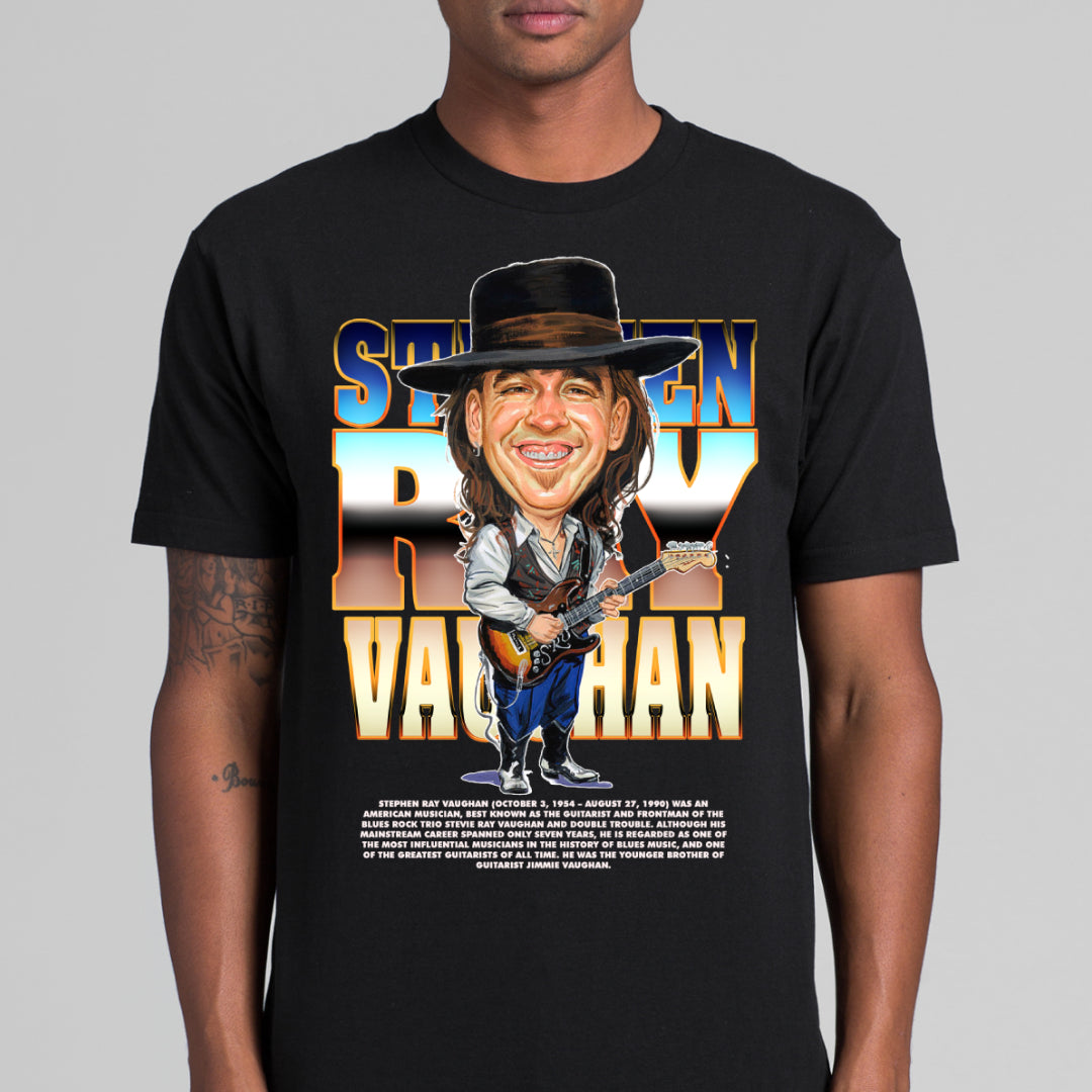 Stevie Ray Vaughan T-Shirt Artist Family Music Blues Rock Tee