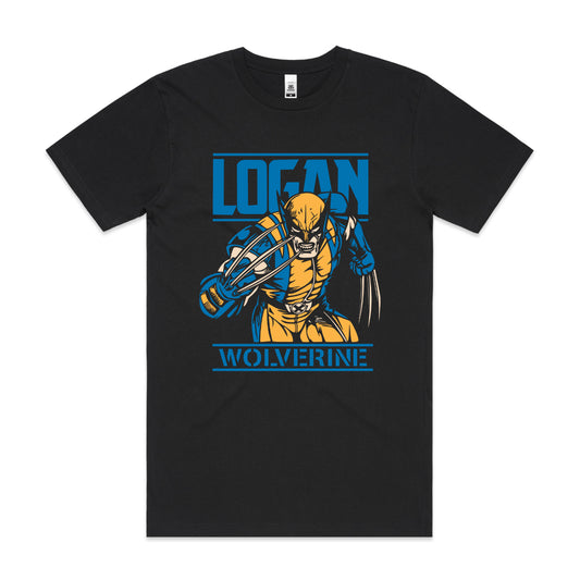 Logan Wolverine T-shirt Marvel Comic Tee