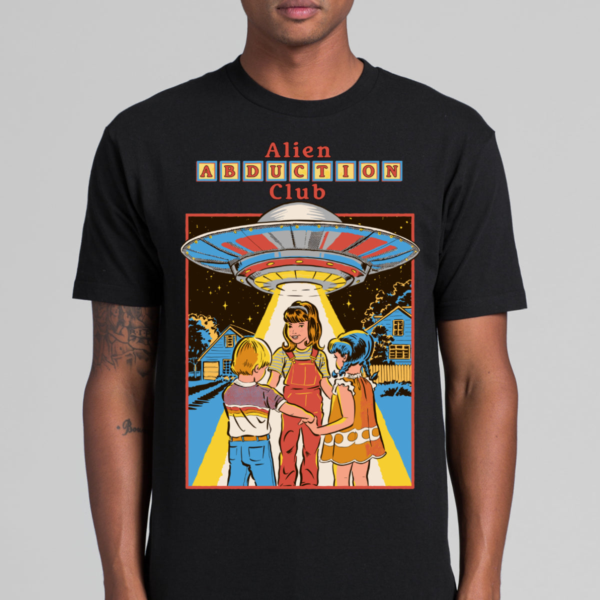 Alien Abduction Club T-shirt Cartoon Tee