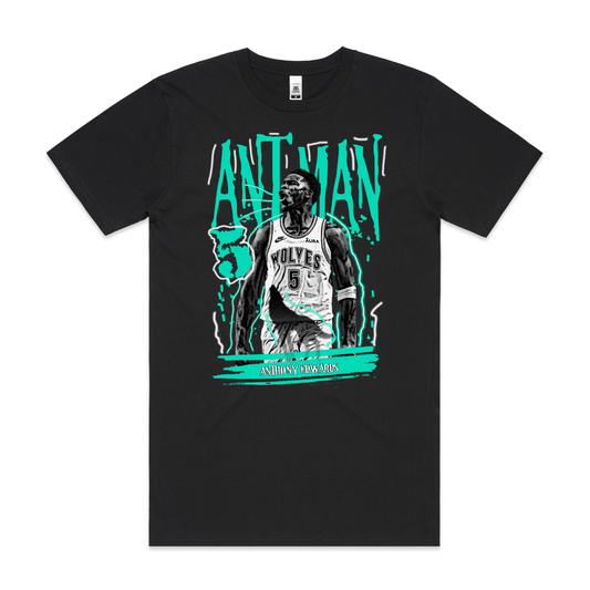 Anthony Edwards Ant Man V6 NBA T-Shirt Sport Athlete Family Tee