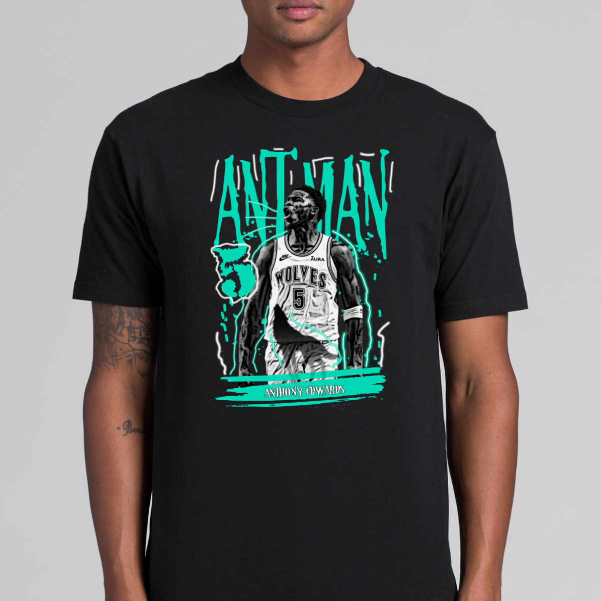 Anthony Edwards Ant Man V6 NBA T-Shirt Sport Athlete Family Tee