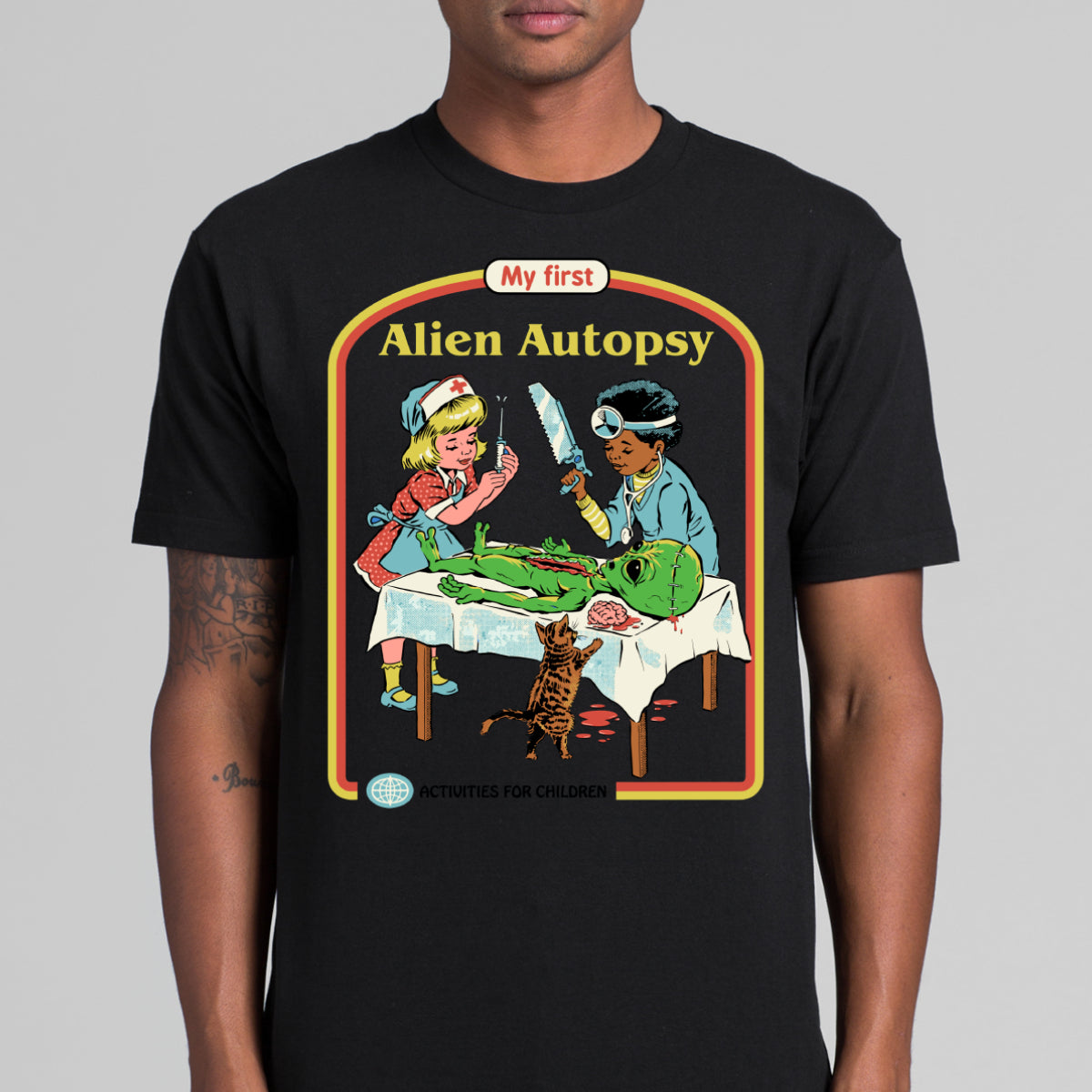 Alien Autopsy T-shirt Cartoon Tee