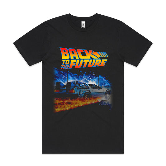 Back to the Future V2 Movies T-Shirt Cotton Block Tee