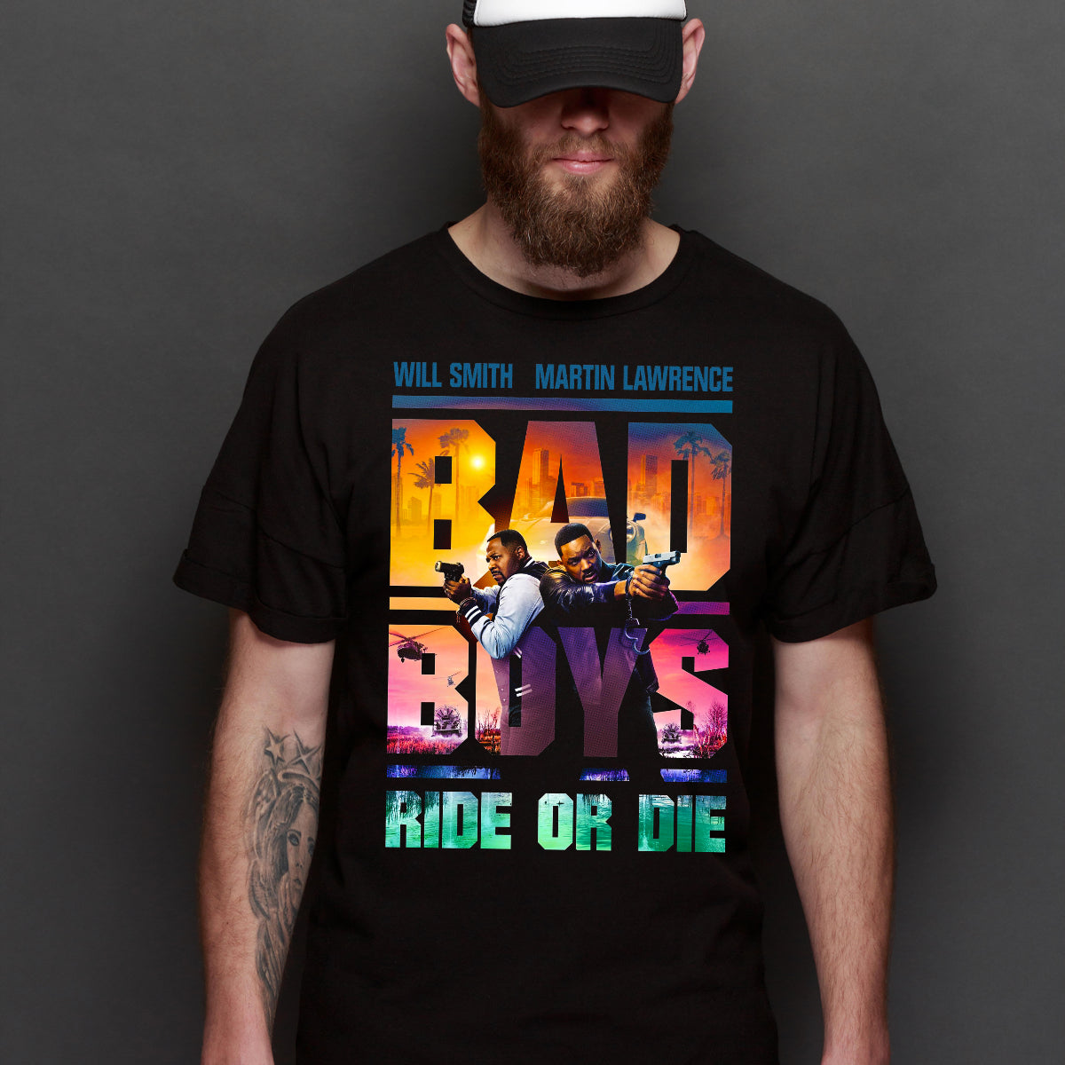 Bad Boys Ride Or Die Movie T-Shirt Cotton Block Tee
