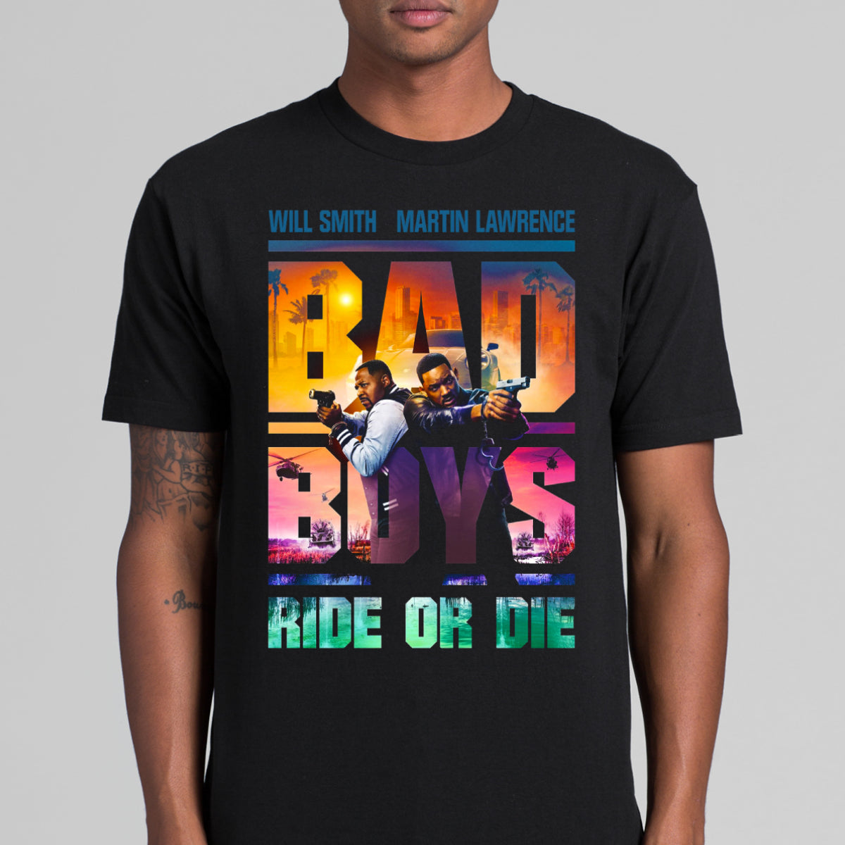 Bad Boys Ride Or Die Movie T-Shirt Cotton Block Tee