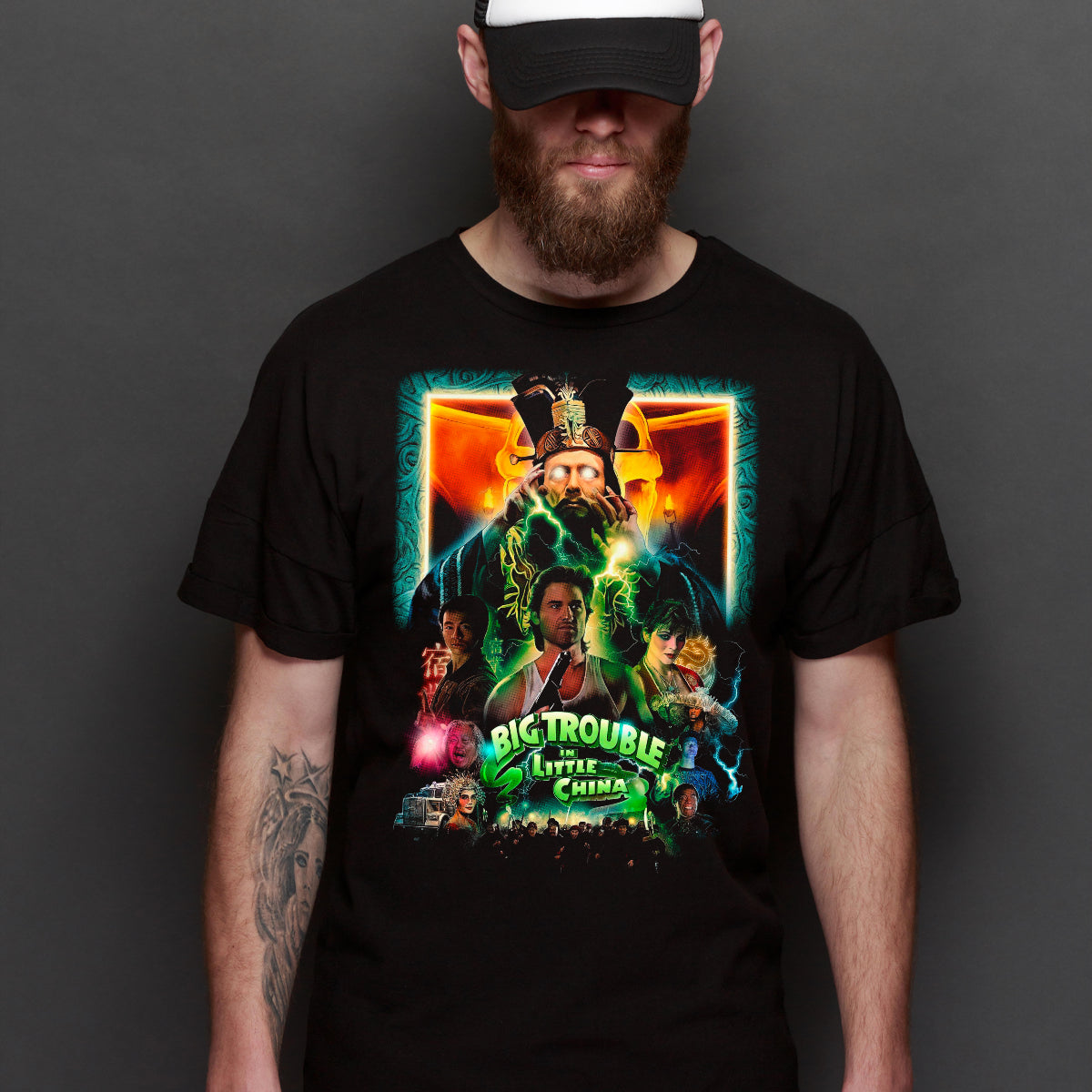 Big Trouble In Litttel China Movie T-Shirt Cotton Block Tee