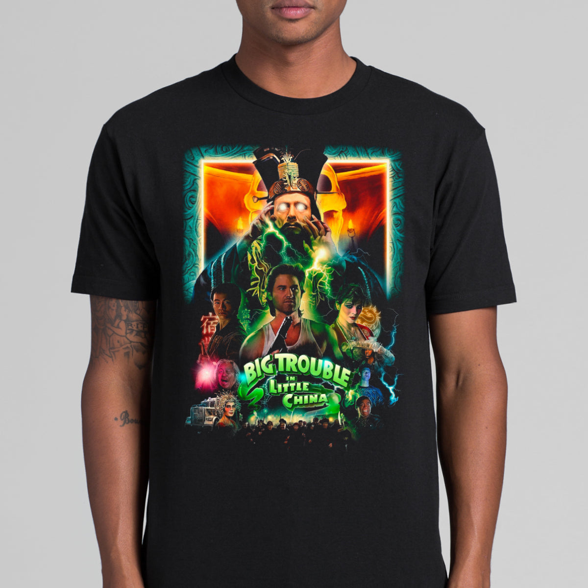 Big Trouble In Litttel China Movie T-Shirt Cotton Block Tee