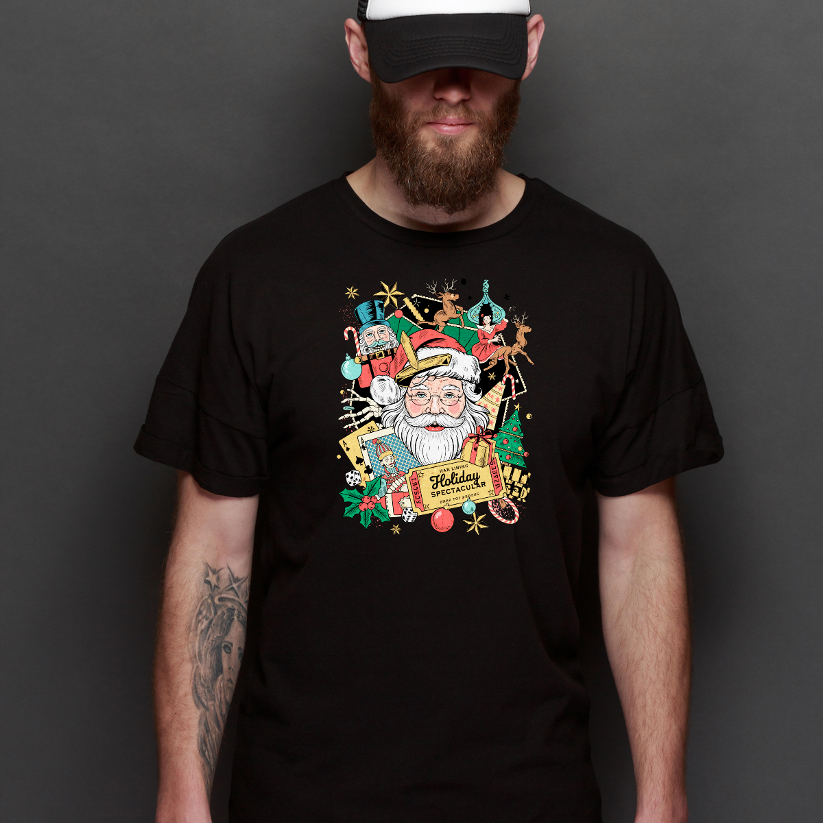 Santa Claus Christmas V2 T-Shirt Cartoon Tee