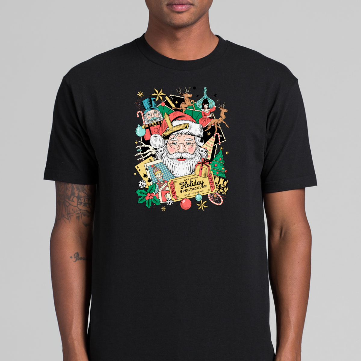 Santa Claus Christmas V2 T-Shirt Cartoon Tee