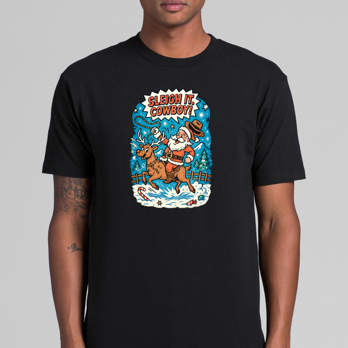 Santa Claus Christmas V3 T-Shirt Cartoon Tee