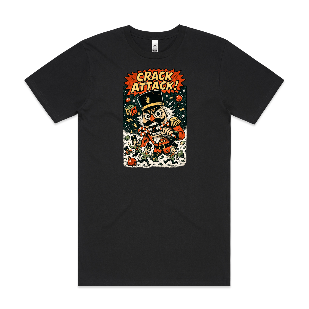 Crack Attack!" Nutcracker Christmas T-Shirt Cartoon Tee