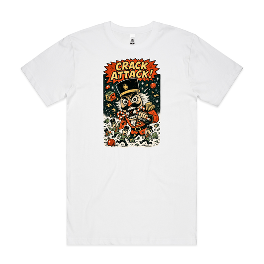 Crack Attack!" Nutcracker Christmas T-Shirt Cartoon Tee