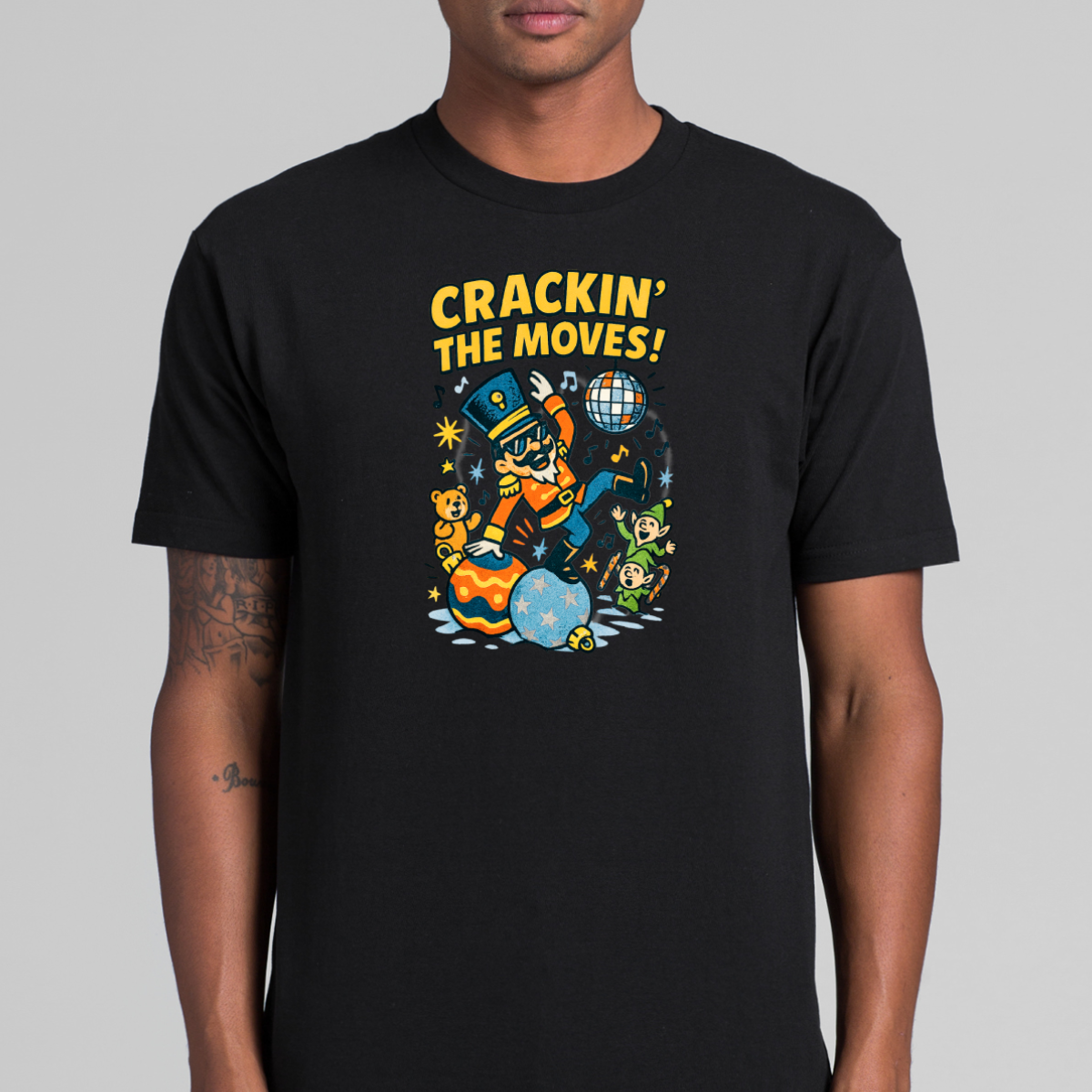 Crackin' The Moves! Christmas T-Shirt Cartoon Tee