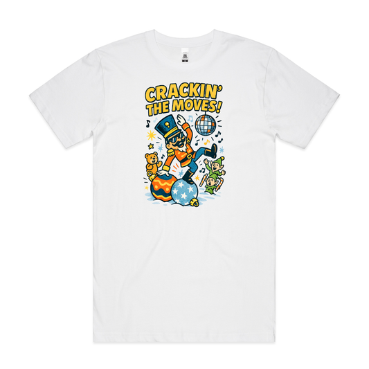 Crackin' The Moves! Christmas T-Shirt Cartoon Tee