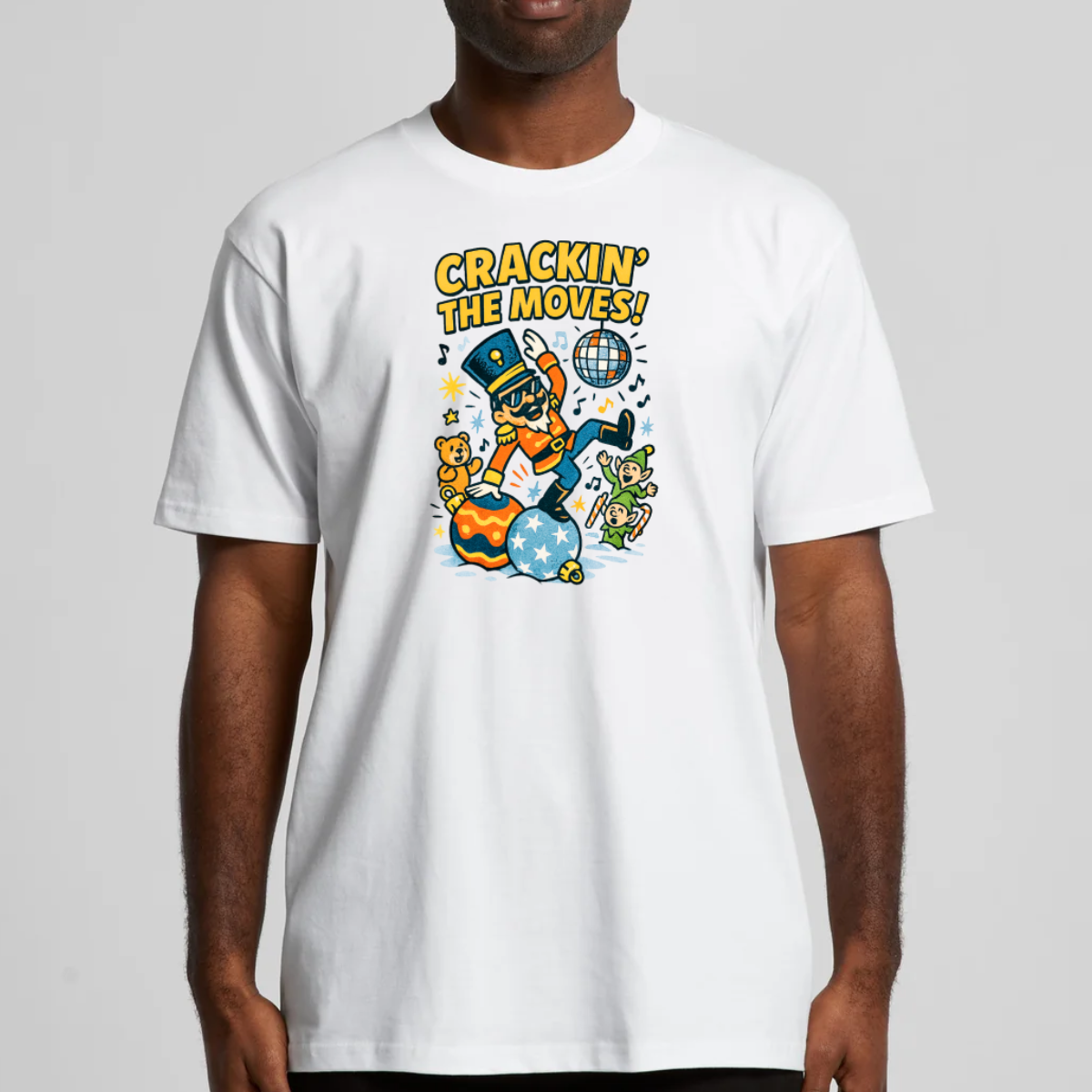 Crackin' The Moves! Christmas T-Shirt Cartoon Tee