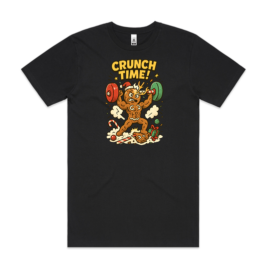 Gingerbread Man Bodybuilder Fitness! Christmas T-Shirt Cartoon Tee