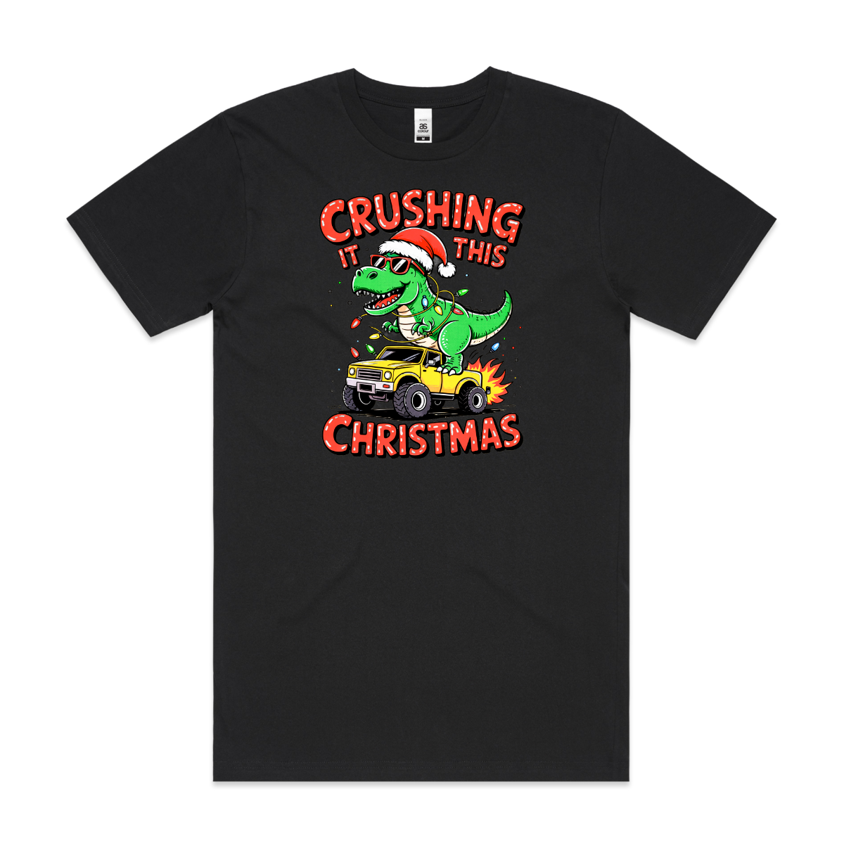 Crushing It This Christmas T-Shirt Cartoon Tee