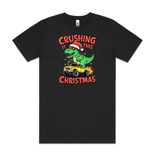 Crushing It This Christmas T-Shirt Cartoon Tee