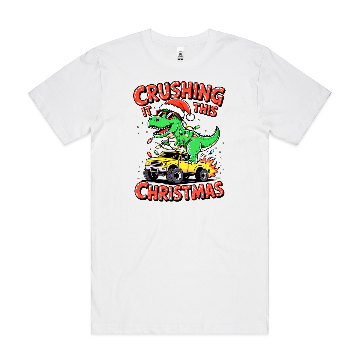 Crushing It This Christmas T-Shirt Cartoon Tee