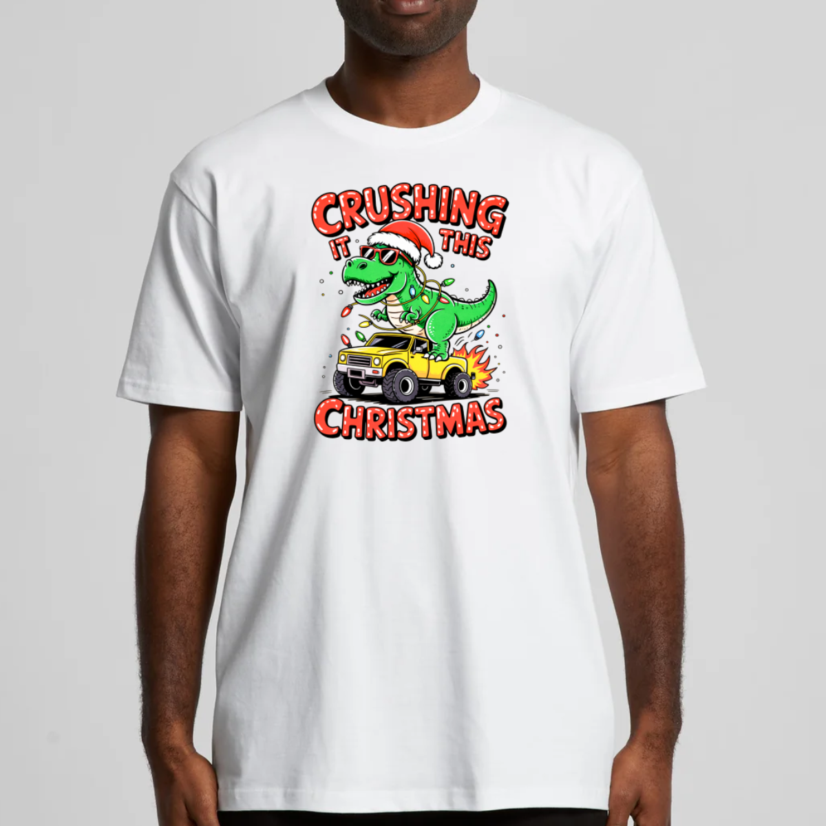 Crushing It This Christmas T-Shirt Cartoon Tee