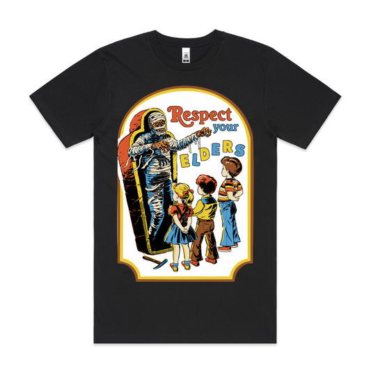 Respect The Elders T-shirt Funny Cartoon Tee