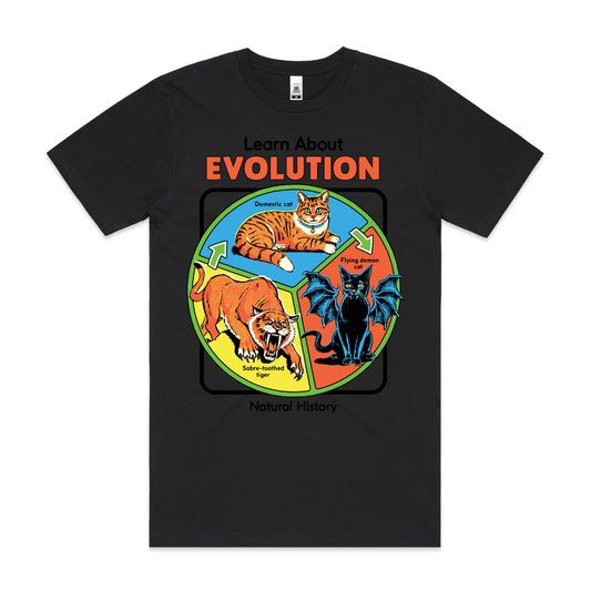 Learn About Evolution T-shirt Funny Cartoon Tee