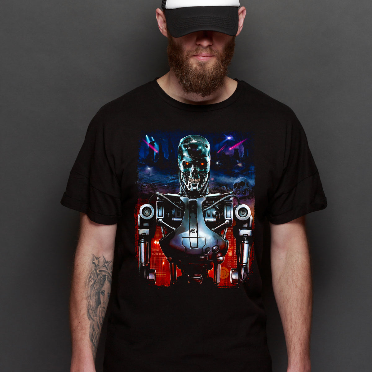The Terminator Movie T-Shirt Cotton Block Tee