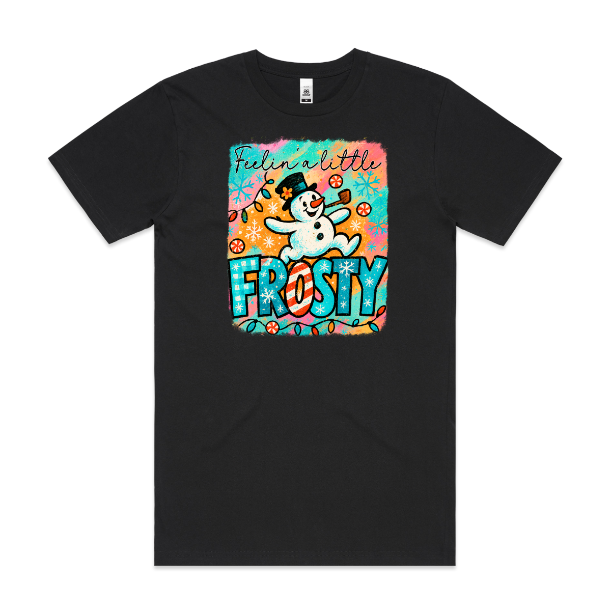 Snownan "Feelin' a little Frosty" Christmas T-Shirt Cartoon Tee