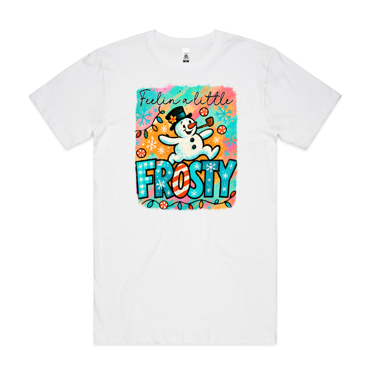 Snownan "Feelin' a little Frosty" Christmas T-Shirt Cartoon Tee
