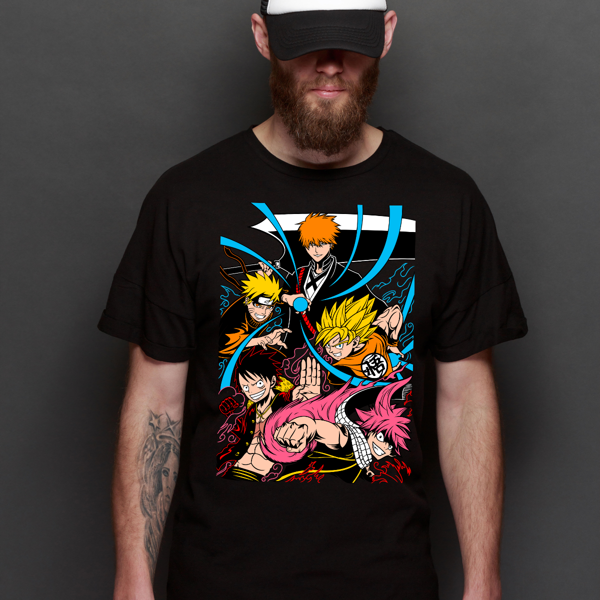 Five Legends T-Shirt Japanese Anime Tee